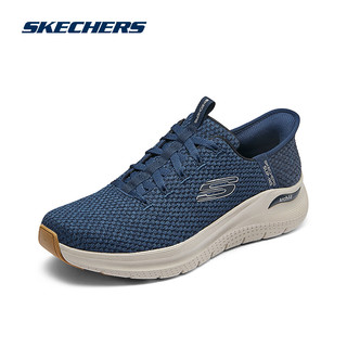 SKECHERS 斯凯奇 男子休闲舒适运动跑鞋232462 海军蓝色/NVY 43