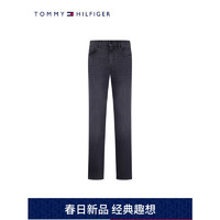 TOMMY HILFIGER24春季男装经典五袋口莱赛尔微弹直筒牛仔裤MW0MW35183 深灰色1B6 33