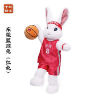 玩乐童话 毛绒玩具篮球兔子公仔玩偶摆件礼盒装送女友送男友生日礼物套装 东莞篮球兔（白）