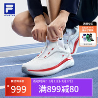 FILA 斐乐男鞋BOA NUVOLE 2路跑鞋2024夏季柔云鞋2运动鞋透气 杰出白-BA 41