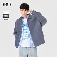 Semir 森马 茄克男复古做旧潮设计外套创意时尚小熊绣花新款男生上衣