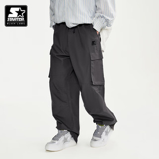 STARTER 24年男女同款时尚美式宽松工装裤 灰色 XL 180/96A