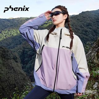 phenix冲锋衣2024年春季女士男款户外防水登山服外套 白/淡紫 S