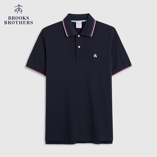 布克兄弟（BrooksBrothers）男士24早春珠地网眼棉质短袖Polo衫 4004-藏蓝色 S