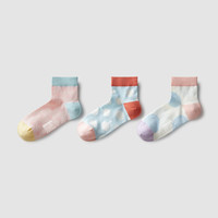 蕉内505C袜子女士基础图案新疆棉感抗菌防臭夏季好穿搭短筒袜3双装 波点空间A+波点空间B+波点空间C 34-39