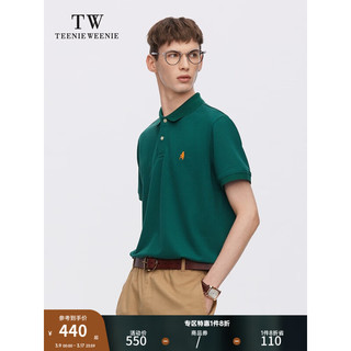 Teenie Weenie Men小熊男装POLO衫T恤男2024夏季休闲刺绣短袖 绿色 165/S