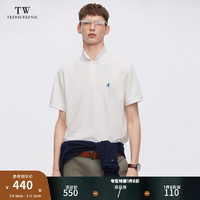 Teenie Weenie Men小熊男装POLO衫T恤男2024夏季休闲刺绣短袖 象牙白 185/2XL