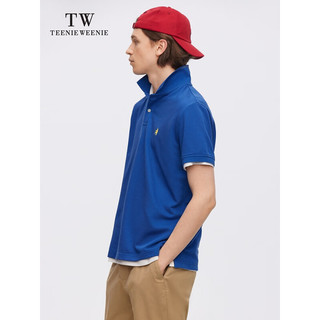 Teenie Weenie Men小熊男装POLO衫T恤男2024夏季休闲刺绣短袖 蓝色 165/S