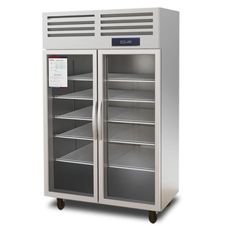 沐风行立式双开门展示柜商用立式不锈钢厨房冰箱商用冰柜 容积900L MFX-K301【冷藏款】