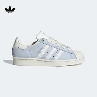 adidas SUPERSTAR W贝壳头运动板鞋女子阿迪达斯三叶草IE3037 浅蓝色/白 39