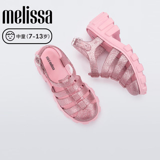 Melissa（梅丽莎）2024凉鞋儿童果冻配色经典齿轮罗马鞋33981 粉色/闪耀粉色 (AQ438) 29码 (28/29)175mm