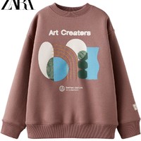 ZARA 特价精选 童装男童 刺绣植绒印花卫衣 3854685 612