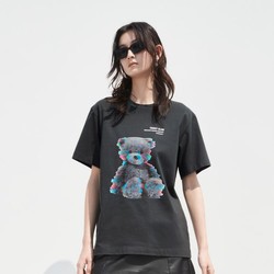 MO&Co. 摩安珂 迷幻泰迪熊印花短袖宽松T恤女装