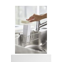 YAMAZAKI 山崎 单手可取出的皂液器 白 宽5.5x深5.5x高18.5cm