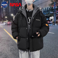 NASA LEAP官方棉服男外套秋冬季衣服加厚假两件男士棉衣羽晋江绒服棉袄 