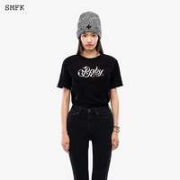 SMFK夏季Tee经典短袖宽松款短T 午夜黑 DT002BBY 黑色 M