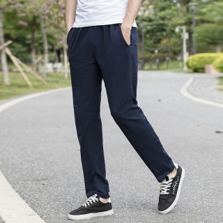 bzdr 夏季纯棉校服裤子高中两条杠藏蓝色薄款运动双杠白边初中校裤