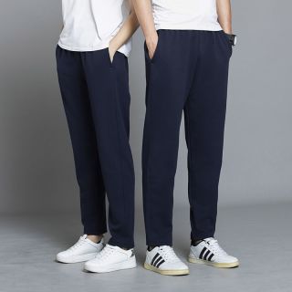 bzdr夏季纯棉校服裤子高中两条杠藏蓝色薄款运动双杠白边初中校裤藏蓝