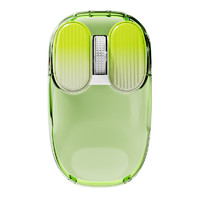 AJAZZ 黑爵 I069无线透明鼠标 可充电 商务办公 轻音便携 笔记本电脑通用 透明设计 2.4G连接 RGB灯光 绿透