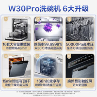 Haier 海尔 W30PRO洗碗机16套大容量嵌入式全自动家用变频