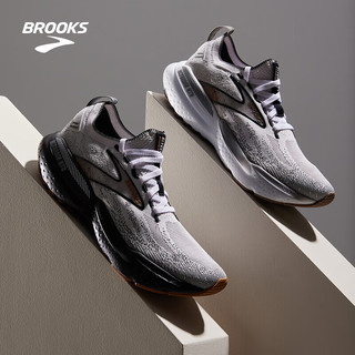 布鲁克斯（BROOKS）男子袜套式缓震支撑跑鞋Glycerin甘油GTS21 白色/灰色/黑色42