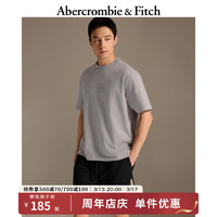 Abercrombie & Fitch 男装女装装 24春夏美式圆领短袖纯色T恤 KI123-4030 灰色 L (180/108A)