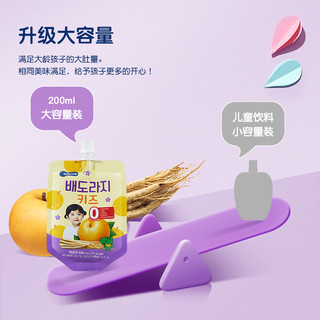 BEBECOOK 百蓓可儿 桔梗梨汁果汁泥饮料饮品儿童可以喝的无添加韩国进口