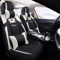 布兰特布艺汽车坐垫全包四季通用座垫座套卡通刺绣座椅套五座全车套