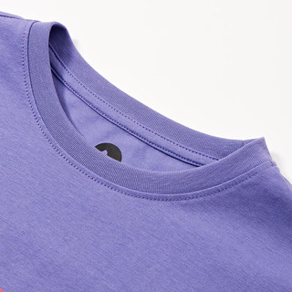 MQD 马骑顿 童装男大童冰凉弹力亲肤柔软速干卡通小熊圆领短袖T恤 紫色 130cm