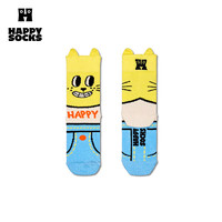 Happy Socks童袜秋冬保暖可爱运动小狗狗棉袜中筒袜 小猫猫 2-3Y