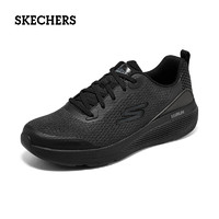 SKECHERS 斯凯奇 新款男鞋舒适轻便透气跑步鞋缓震耐磨回弹运动鞋简约时尚休闲鞋 BBK全黑色 41