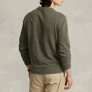 拉夫劳伦（Ralph Lauren）  秋冬款男士徽标圆领运动衫卫衣 绿色 S