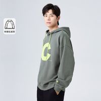 Semir 森马 卫衣男冬季oversize时尚字母印花连帽衫款日常套头上衣潮