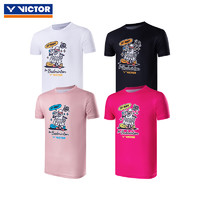 VICTOR 威克多 正品VICTOR胜利羽毛球服装男女款 训练系列吸汗针织T恤T-30039