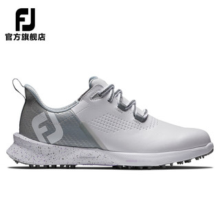 FootJoy高尔夫球鞋女士FJ Fuel运动轻量减震防泼水稳定舒适运动无钉鞋子 白/绿/淡紫90769 6=36.5码