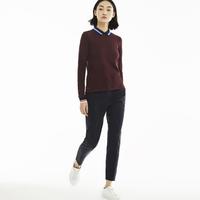 LACOSTE 拉科斯特 法国鳄鱼女装简约时尚直筒休闲裤女