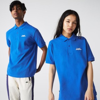 LACOSTE 拉科斯特 法国鳄鱼情侣装秋季简约纯色短袖POLO衫纯棉舒适polo衫