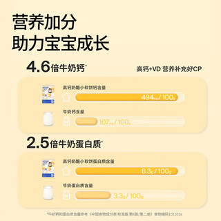 奶酪博士高钙奶酪小软饼宝宝儿童成长零食高钙益生元营养10袋/盒 小圆软饼60g*1盒