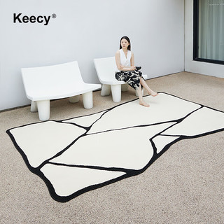 Keecy现代不规则客厅地毯防水抗污轻奢沙发高级茶几免打理床边毯2*3m