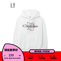 :CHOCOOLATE it 款休闲连帽卫衣2024春季简约基础LSWU340 WHX/白色 2XL