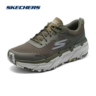 斯凯奇Skechers男士休闲跑步鞋220593C 灰褐色/橄榄色/TPOL 43.5 