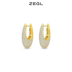 ZENGLIU ZEGL复古U型耳环女2024年新款潮气质耳钉耳圈小众设计感夏季耳饰
