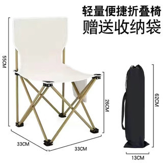 桃李世家日杂小件折叠椅子便携式椅凳写生椅画凳折叠凳 白色33*33*52