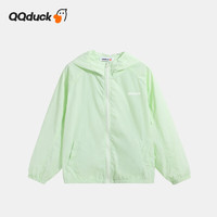QQ duck 可可鸭 儿童装童防晒衣女童夏装外套青少年衣服可爱防晒绿色；140