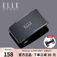 ELLE HOMME 法国品牌皮带男单扣头合金材质百搭皮带卡扣配3.5cm带身 902025银色扣头