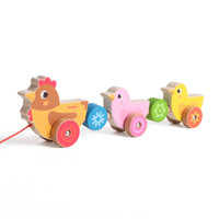 木玩世家 拖拉小动物学步玩具婴儿幼儿童手拉绳拉线0-3岁宝宝玩具