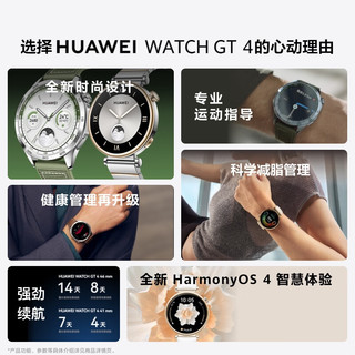 【新年活力红腕带套装】华为 WATCH GT4（46mm）曜石黑黑色氟橡胶+活力红陶瓷钉扣表带