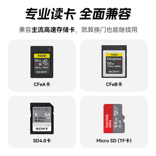FB 沣标 DTM多合一读卡器CFa+CFeB+SD+TF+M.2 SSD固态硬盘 多卡同读 FB-DTM（USB3.2）附带两根数据线