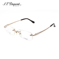 S.T.Dupont 都彭 中性款商务简约金色镜框黑色镜腿钛材金属镜架 DP3095-1  54MM