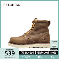 SKECHERS 斯凯奇 男鞋绑带工作靴大黄靴经典耐脏马丁靴柔软休闲鞋